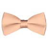 Solid Light Salmon Bow Tie Pre-tied Satin Mens Ties
