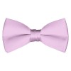Solid Light Pink Bow Tie Pre-tied Satin Mens Ties