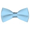 Solid Powder Blue Bow Tie Pre-tied Satin Mens Ties