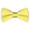 Solid Light Yellow Bow Tie Pre-tied Satin Mens Ties