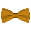 Solid Gold Bar Bow Tie Pre-tied Satin Mens Ties