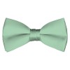 Solid Light Sage Bow Tie Pre-tied Satin Mens Ties