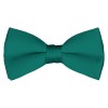 Solid Teal Green Bow Tie Pre-tied Satin Mens Ties