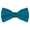 Solid Oasis Blue Bow Tie Pre-tied Satin Mens Ties
