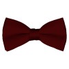 Solid Maroon Bow Tie Pre-tied Satin Mens Ties