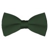 Solid Dark Olive Bow Tie Pre-tied Satin Mens Ties