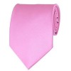 Pink Solid Color Ties Mens Neckties