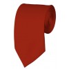 Slim Rust Necktie 2.75 Inch Ties Mens Solid Color Neckties