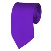 Slim Plum Violet Necktie 2.75 Inch Ties Mens Solid Color Neckties