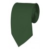 Slim Dark Olive Necktie 2.75 Inch Ties Mens Solid Color Neckties