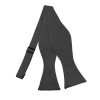 Solid Charcoal Self Tie Bow Tie Satin Mens Ties