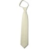 Solid Cream Boys Zipper Ties Kids Neckties